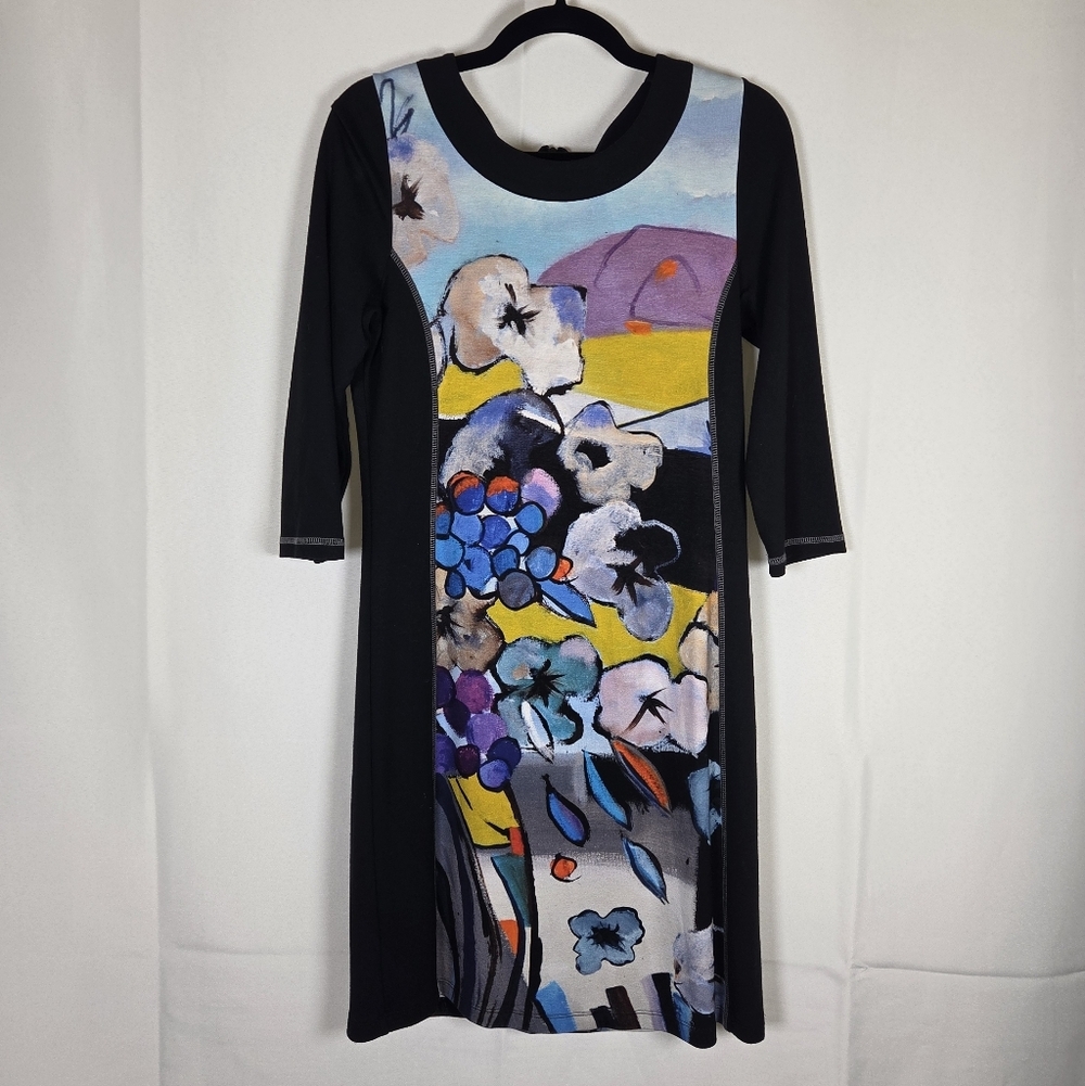 Simply‎ Art By Dolcezza 'Still Life' Painting Dress Women's Small All Over Print